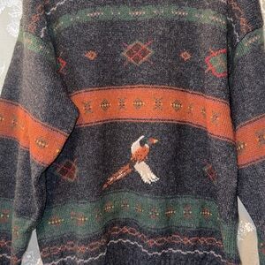 Vintage Woolrich Pheasant Fair Isle Sweater
